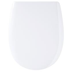 Abattant WC Blanc de forme ovale en bois réticulé déclipsable charnières inox NF - Ariane - PlaneteBain.com