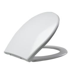 Abattant WC blanc de forme ovale en duroplast antibactérien avec fermeture ralentie, réglable et déclipsable - Melodi - PlaneteBain.com