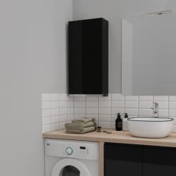 Armoire de salle de bain 40x80 Noire brillante à suspendre - PlaneteBain.com