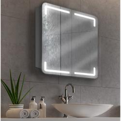 Armoire de toilette - 80x75x17cm - 2 portes Led lumineuse- ESTRELLA PLANETE BAIN
