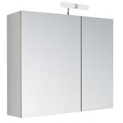 Armoire de toilette 60 cm éclairante Kle'o blanc mat - PlaneteBain.com
