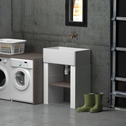 PROMO Bac à laver 76.5 cm en céramique blanc - PlaneteBain.com