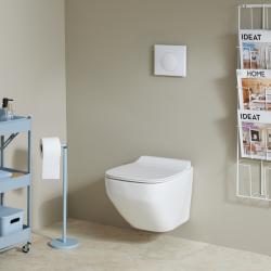 Pack WC suspendu gain de place bati siamp autoportant universel + cuvette avec bride Almeria - PlaneteBain.com