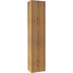 Meuble colonne salle de bain 140 cm suspendu - Effet Bois strié - Karaib 2 - PlaneteBain.com