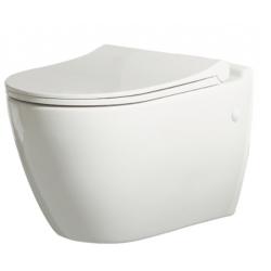 Cuvette suspendue carénée en céramique blanche - PlaneteBain.com