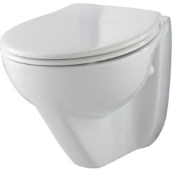 Cuvette WC suspendu PMR surélevée sans bride - AUSTIN - PlaneteBain.com