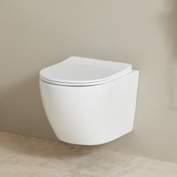 Cuvette WC suspendu gain de place sans bride effet vortex Turbi - PlaneteBain.com