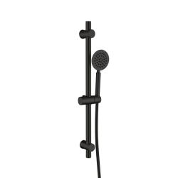 Ensemble barre de douche inox noir mat - douchette 1 jet - flexible 150 cm - Barre 65 cm - Alois - PlaneteBain.com