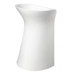 Lavabo totem sur pied blanc design en céramique - Shannon - PlaneteBain.com