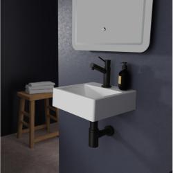 Lave main droit porcelaine blanc - PlaneteBain.com
