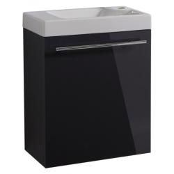 PROMOS Meuble avec lave-mains gris anthracite solo pour robinet à droite PLANETE BAIN PLANETE BAIN