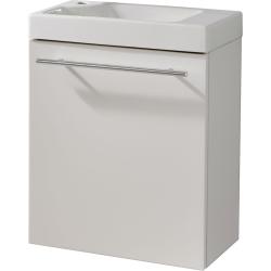 Meuble Blanc mat Solo avec lave-mains pour Robinet à gauche - PlaneteBain.com