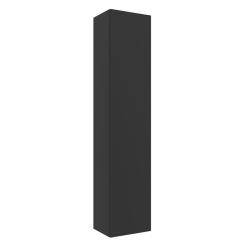 Meuble colonne de salle de bain H 140 cm coloris noir mat à suspendre - KARAIB - PlaneteBain.com