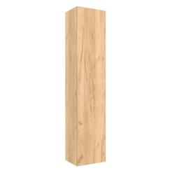Meuble colonne de salle de bain H 140 cm effet chêne brut à suspendre - KARAIB - PlaneteBain.com