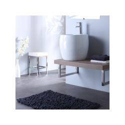 Meuble de salle bain à suspendre équipé d'un lavabo haut design blanc - PlaneteBain.com