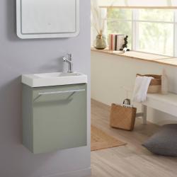 Pack lave-mains Vert - Robinetterie Eau froide à droite - L.42.5 X H. 52.5cm - Hamac 3 PLANETE BAIN