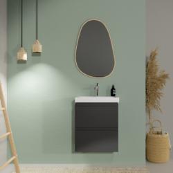 Meuble de salle de bain-50x35cm-Gain de place-Gris Anthracite Mat-Moduo Slim - PlaneteBain.com