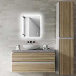 Miroir Salle de Bain - 60x70 cm - avec Éclairage Lumineux - RENZO - PlaneteBain.com