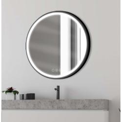 Miroir salle de bain - Ø75 cm - avec éclairage LED rond - BLACK SWANN - PlaneteBain.com