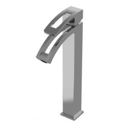 Mitigeur lavabo haut chromé avec bonde H 31 cm bec ajouré - Duo - PlaneteBain.com