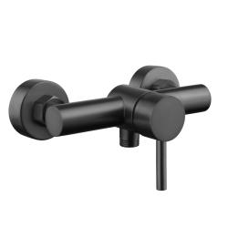 Mitigeur de douche mécanique inox noir mat - Alois - PlaneteBain.com