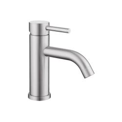 Mitigeur lavabo inox brossé avec bonde H 17.2 cm- Alois - PlaneteBain.com