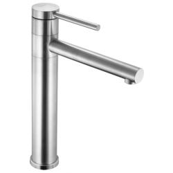 Mitigeur lavabo haut inox brossé avec bonde H 29 cm - Kardif PLANETE BAIN