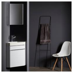 Lave-mains d'angle complet pour WC avec meuble design blanc - PlaneteBain.com