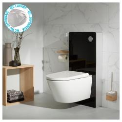 Pack wc avec cuvette lavante - Façade en verre noir-Wc japonais - PlaneteBain.com