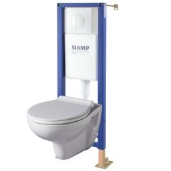 Pack WC suspendu bati Siamp universel + cuvette sans bride Erina - PlaneteBain.com