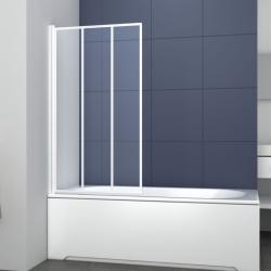 Pare baignoire 1 volet H140 x L80 cm Style Atelier Blanc mat - PlaneteBain.com