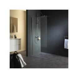 Paroi de douche fixe italienne 90x195 cm aluminium chromé verre de sécurité 8 mm réversible - PlaneteBain.com