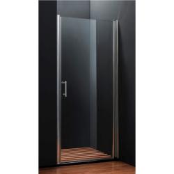Porte de douche pivotante 80x190 cm aluminium chromé verre de sécurité 6 mm anticalcaire réversible - PlaneteBain.com