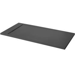 Receveur de douche extra plat 80x160 en solid surface gris Morzine - PlaneteBain.com