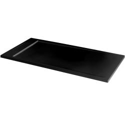 Receveur de douche extra plat 80x160 en solid surface noir Morzine - PlaneteBain.com