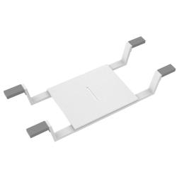 Siège de baignoire design PMR à poser blanc mat acier inoxydable réglable en largeur Résistance 150 kg - Loft game - PlaneteBain.com