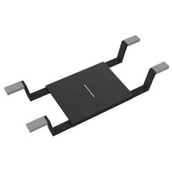Siège de baignoire design PMR à poser noir mat acier inoxydable réglable en largeur Résistance 150 kg - Loft game - PlaneteBain.com