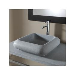 Vasque à poser carrée en pierre naturelle - PlaneteBain.com