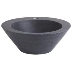 Vasque à poser conique en pierre naturelle de couleur gris ardoisé - PlaneteBain.com