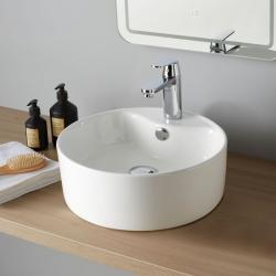 Vasque à poser Curve ø41cm- ronde blanche - PlaneteBain.com