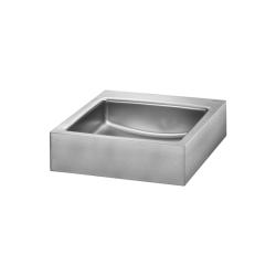 Vasque à poser carrée en inox 40 cm Unito - DELABIE - PlaneteBain.com