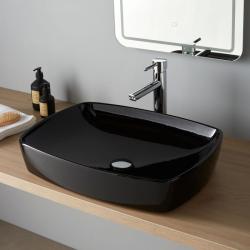 Vasque à poser Milo 60x44 cm noire - PlaneteBain.com