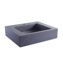 Vasque à poser rectangulaire gris ardoisé - PlaneteBain.com