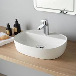 Vasque à poser Toscane blanc brillant 50 x 38 en céramique - PlaneteBain.com