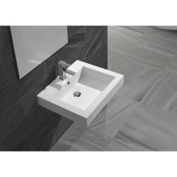 Vasque Semi encastrable ou à suspendre en solid surface Empezo 46 - PlaneteBain.com