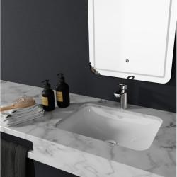 Vasque à encastrer sous plan 55 cm en céramique blanche Taormine - PlaneteBain.com