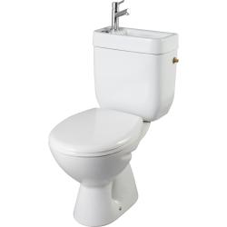 WC à poser avec lave-mains intégré avec bride sortie verticale - Vertigo duo - PlaneteBain.com