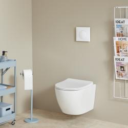 Pack WC suspendu gain de place bâti universel SIAMP + cuvette sans bride vortex Turbi - PlaneteBain.com