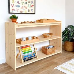 PROMO Bibliothèque Montessori, Couleur Bois, L100, l40, H73, ALFRED ET COMPAGNIE ALFRED & CIE