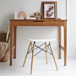 PROMO Bureau enfant avec tiroir vintage STINA bois, Couleur Bois, L100, l50, H80, ALFRED ET COMPAGNIE